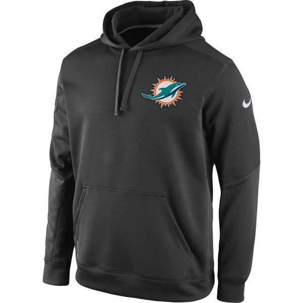 Men's Miami Dolphins Nike KO Chain Fleece Pullover Performance Hoodie - Charcoal,We sell and wholesale Men's Miami Dolphins Nike KO Chain Fleece Pullover Performance Hoodie - Charcoal on line form chian!